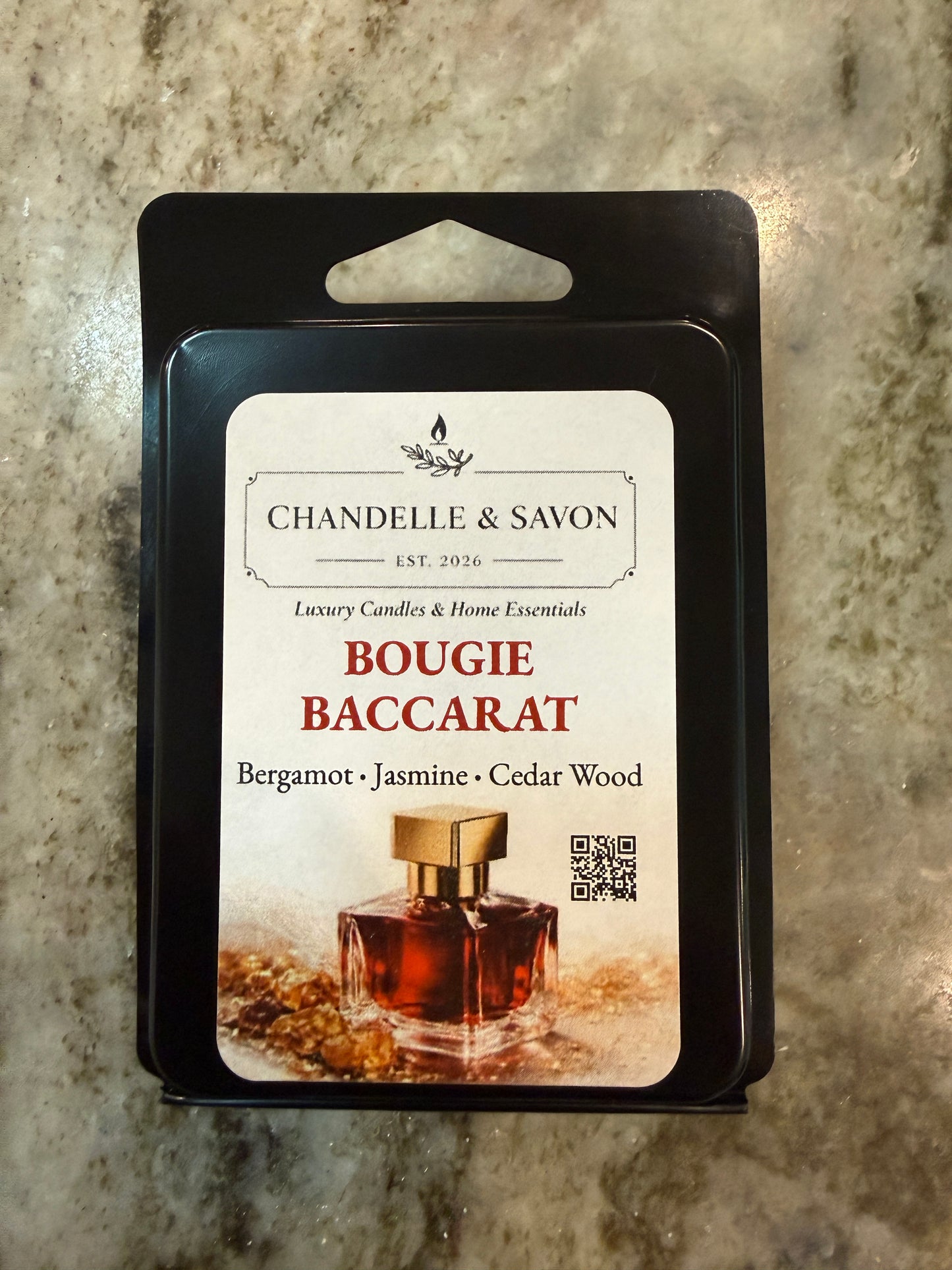 Black Wax Melt Clamshell Molds - By Chandelle & Savon