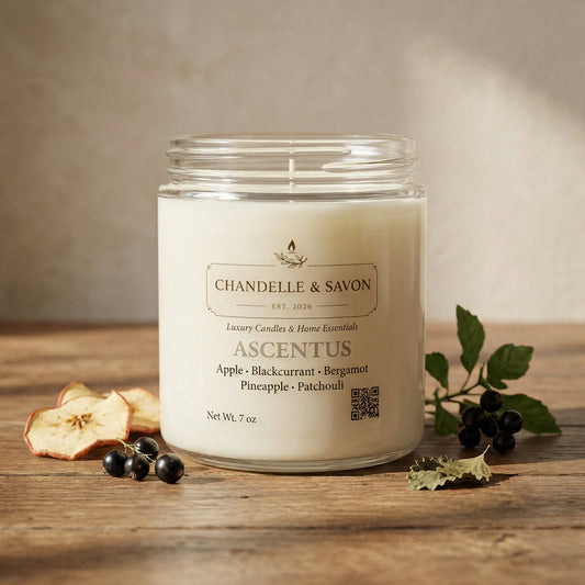 Ascentus Signature Clear Jar Candle by Chandelle & Savon