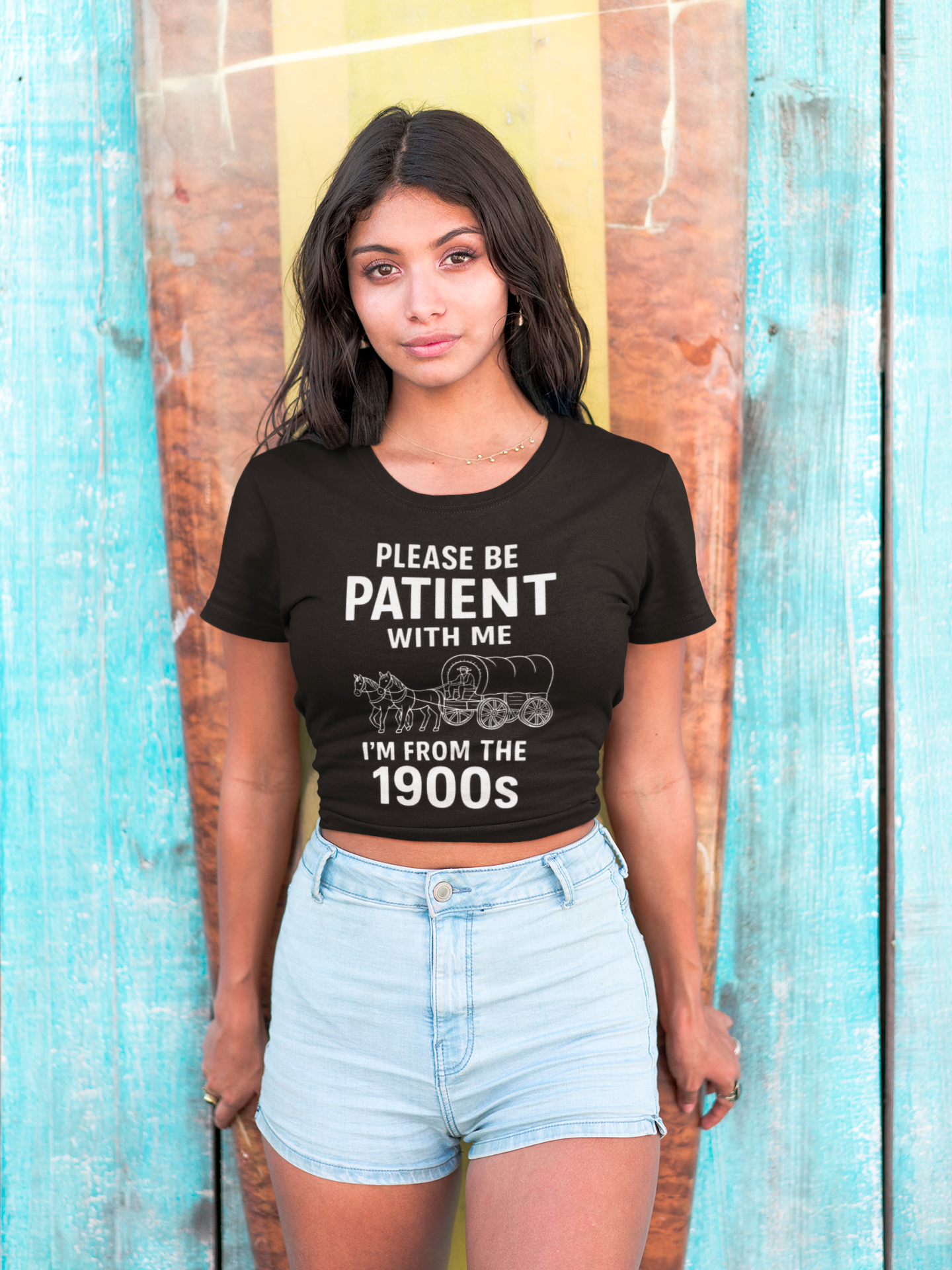 Please Be Patient With Me I'm From The 1900s T-Shirt | Vintage Wagon Graphic