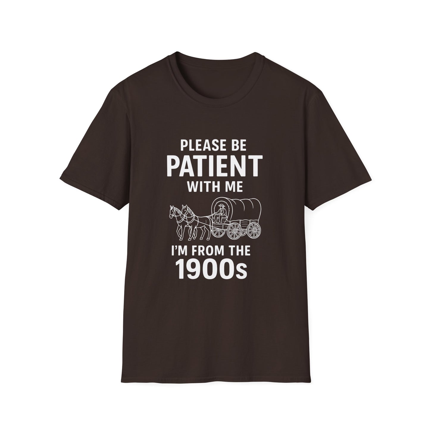 Please Be Patient With Me I'm From The 1900s T-Shirt | Vintage Wagon Graphic