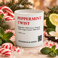 Peppermint Twist | 12 oz Luxury Wood Wick Candle