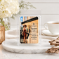 A packaged wax melt or scented melt product labeled 'Signature Spa' by Chandelle & Savon, shown in a clear plastic clamshell on a marble tray with spa-themed props including flowers, a cup of tea, and driftwood.