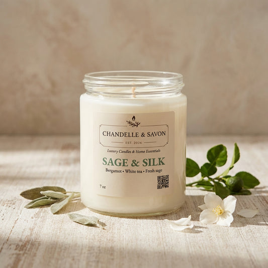 Silk And Sage Signature Candle by Chandelle & Savon