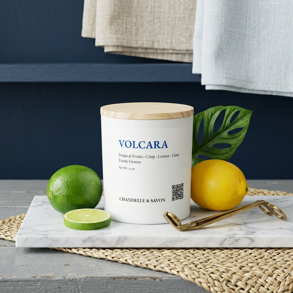 Volcara Goddess Of Fire Signature Wood Wick Candle By Chandelle & Savon