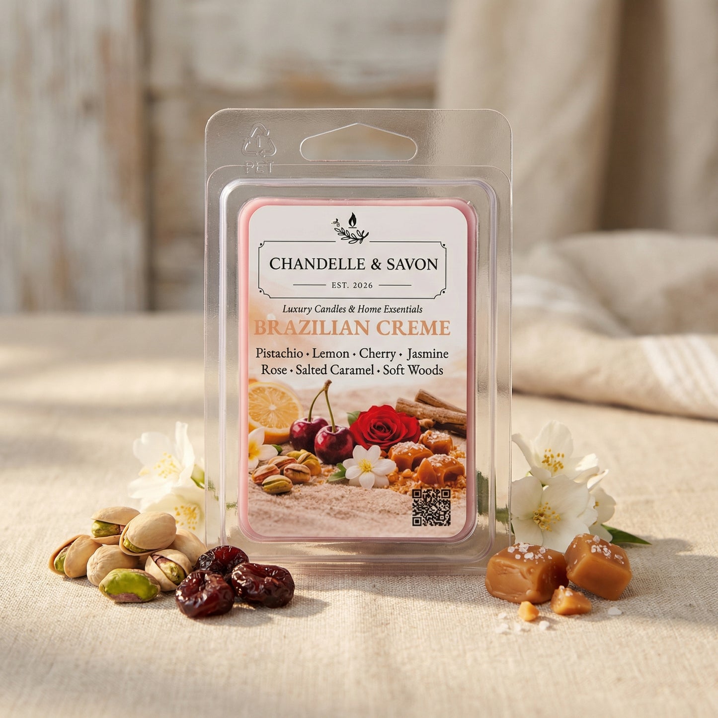 Brazilian Creme Premium Wax Melts by Chandelle & Savon