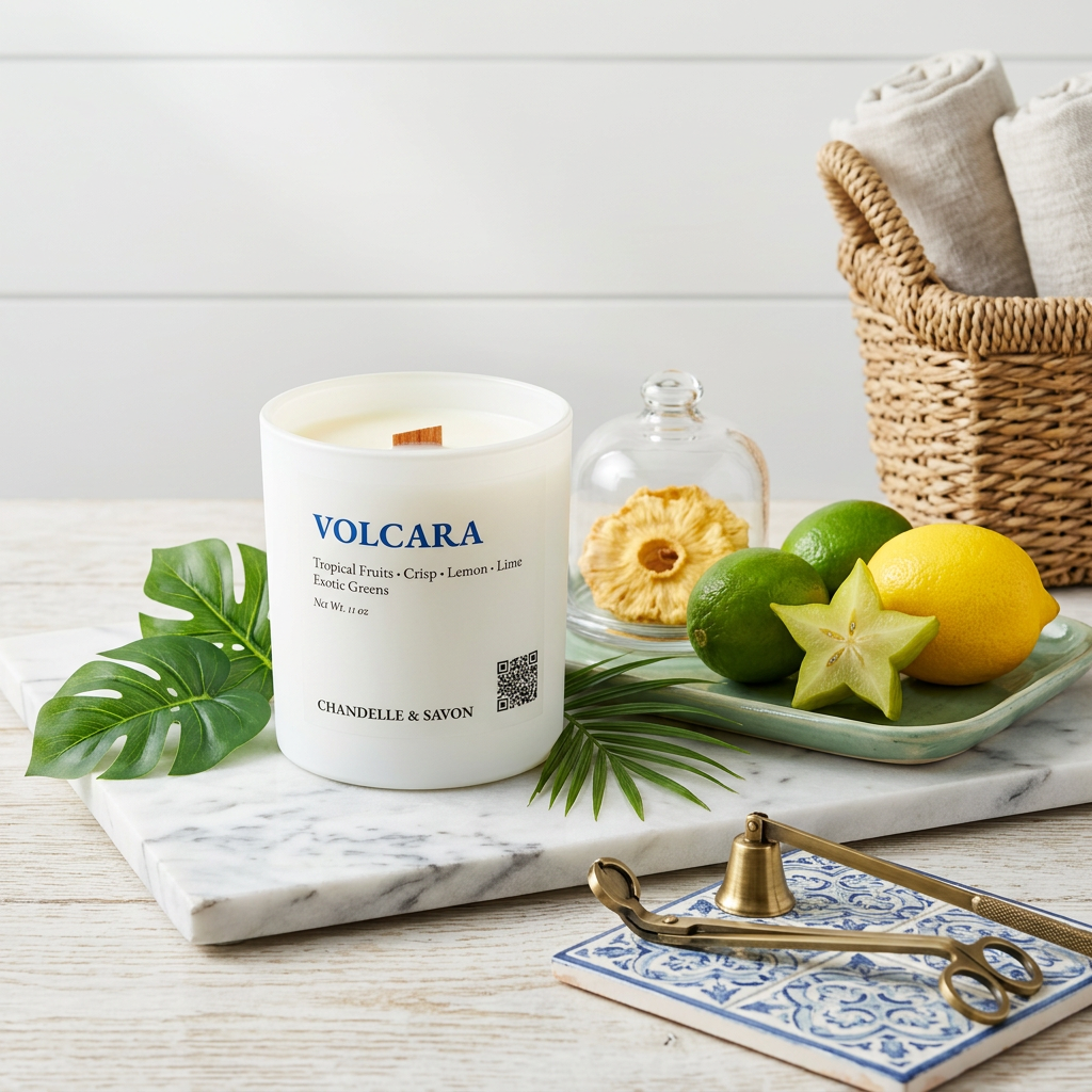Volcara Goddess Of Fire Signature Wood Wick Candle By Chandelle & Savon