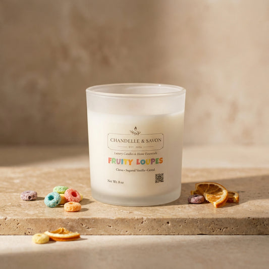 Fruity Loupes Frosted Signature Candle by Chandelle & Savon