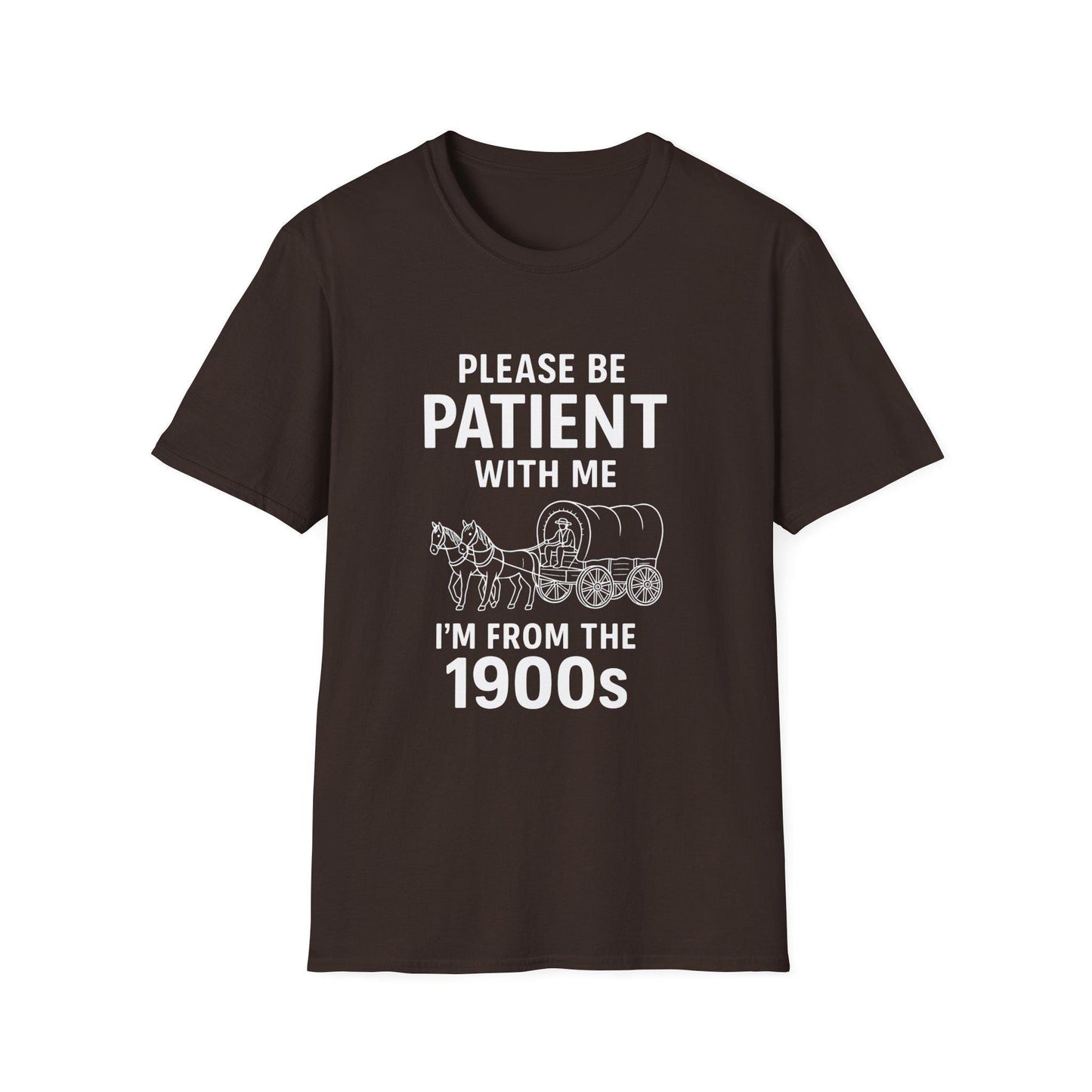 Please Be Patient With Me I'm From The 1900s T-Shirt | Vintage Wagon Graphic