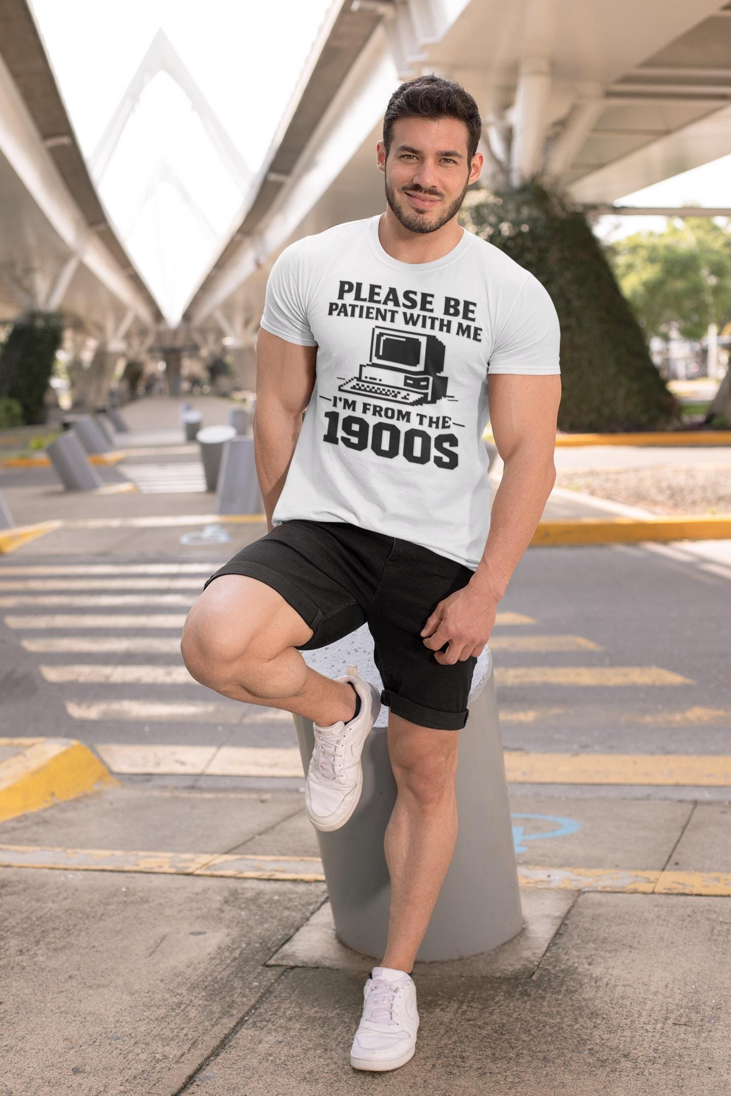 Please Be Patient With Me I'm From The 1900s T-Shirt | Vintage Computer Retro Tee