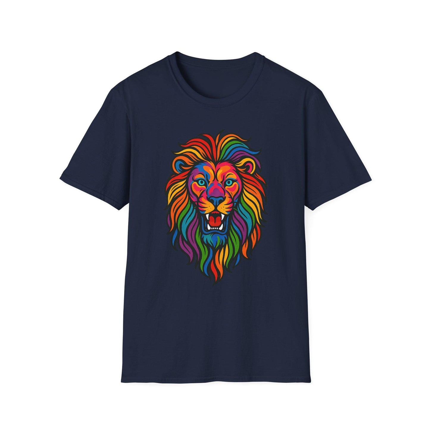 Rainbow Lion T-Shirt | Psychedelic Pop Art, Leo Zodiac
