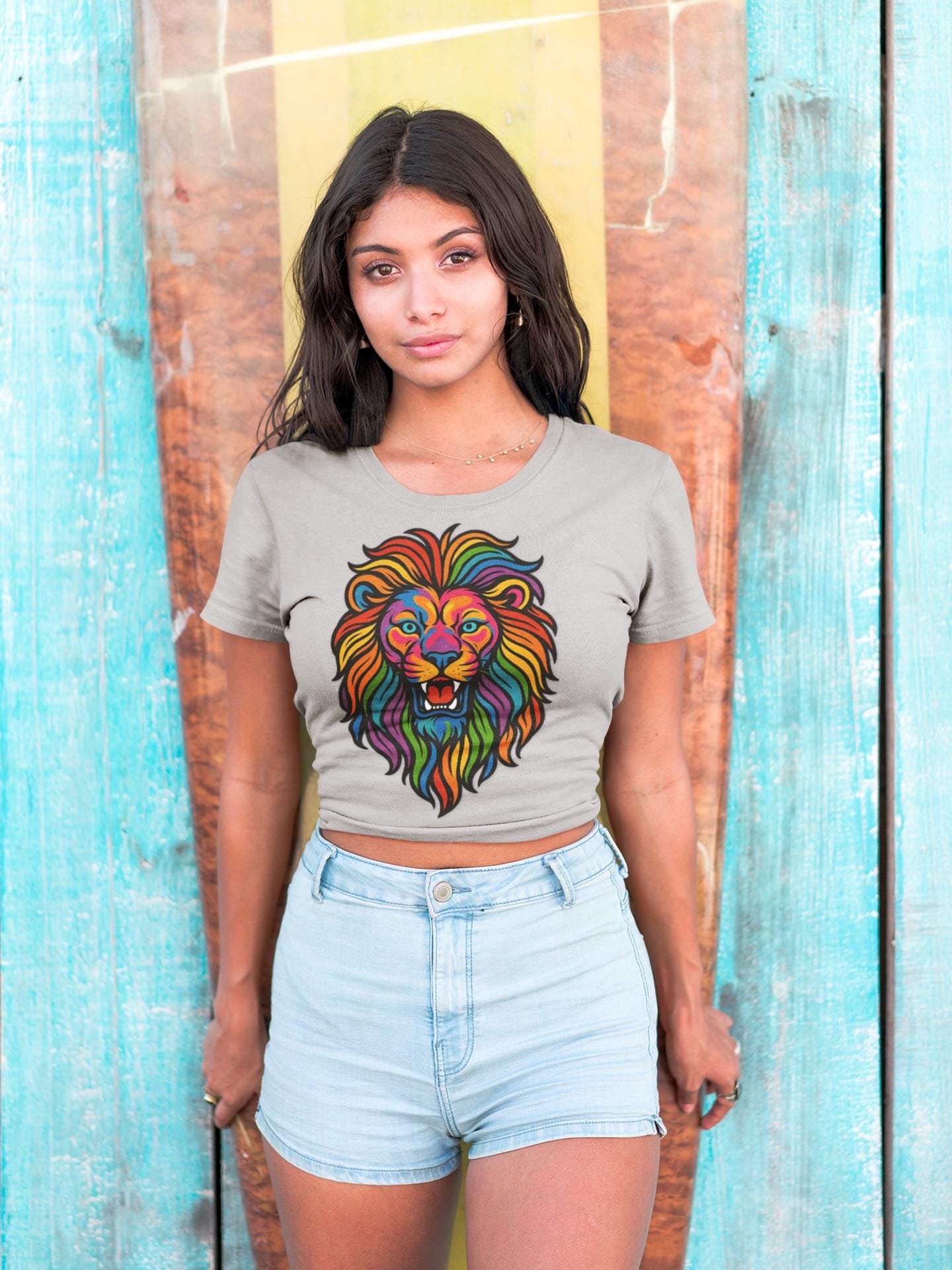 Rainbow Lion T-Shirt | Psychedelic Pop Art, Leo Zodiac