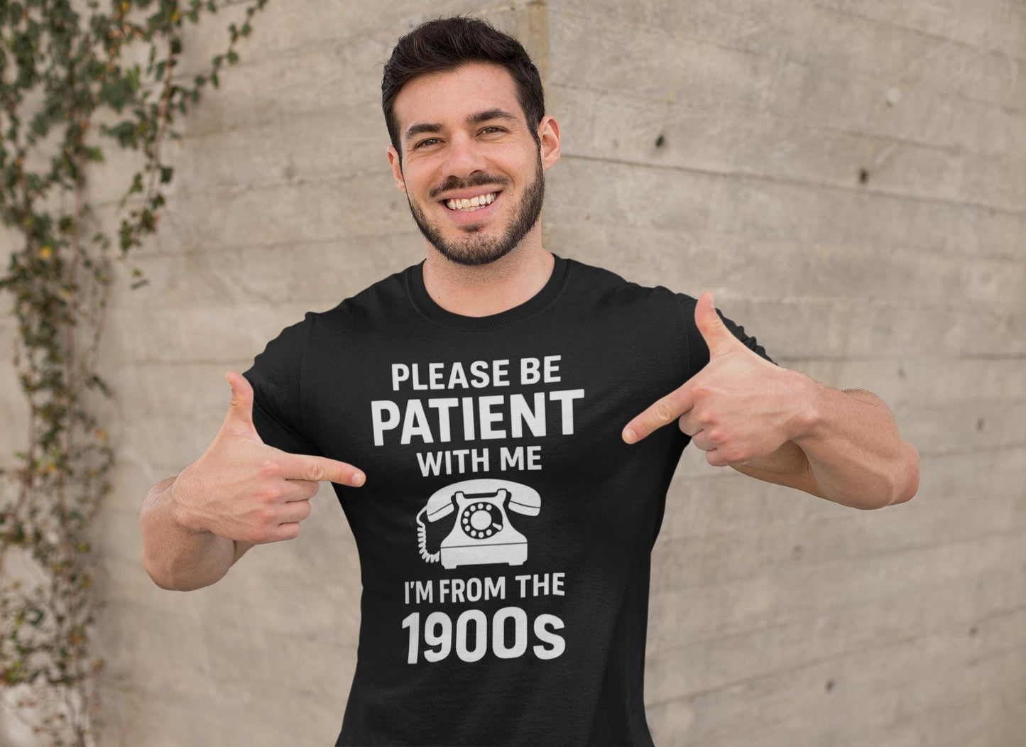 Please Be Patient With Me I'm From The 1900s T-Shirt | Retro Rotary Phone Shirt