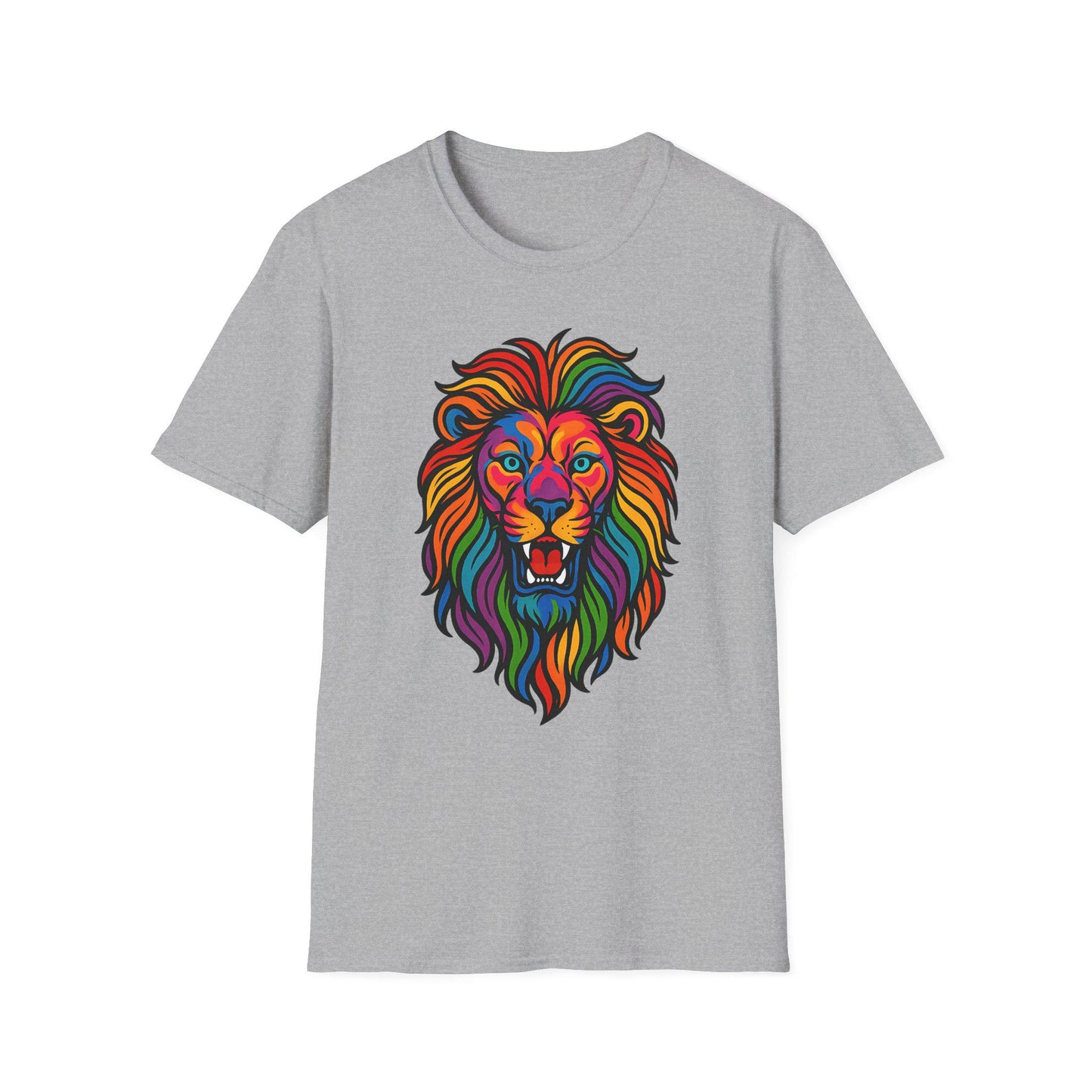Rainbow Lion T-Shirt | Psychedelic Pop Art, Leo Zodiac