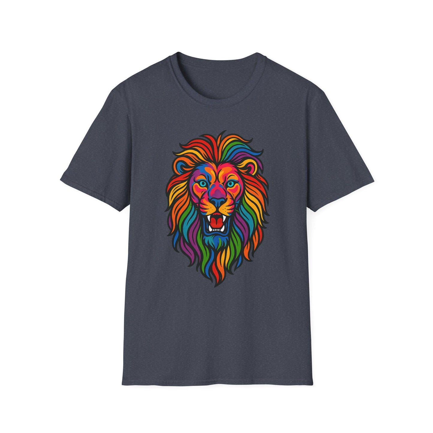 Rainbow Lion T-Shirt | Psychedelic Pop Art, Leo Zodiac