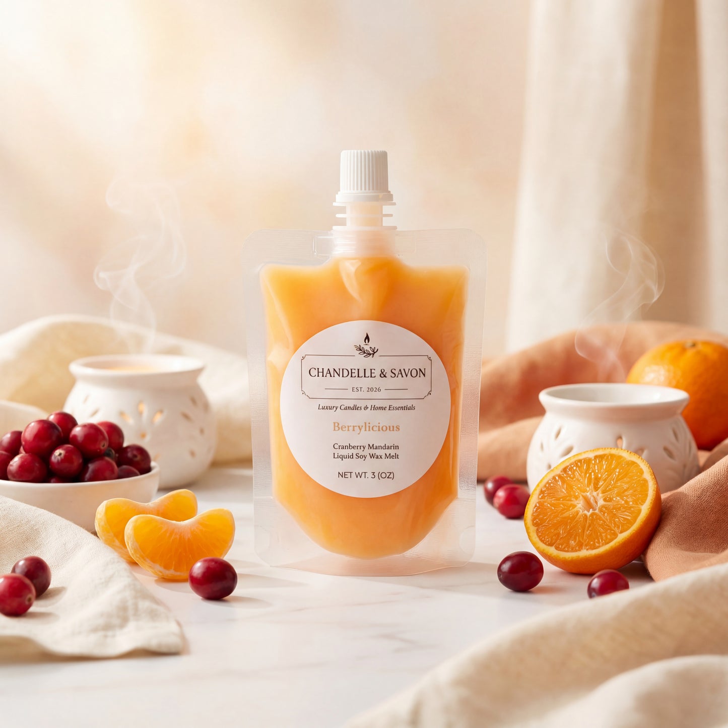 Berrylicious Cranberry Mandarin Liquid Wax Melt | Squeeze Wax Home Fragrance