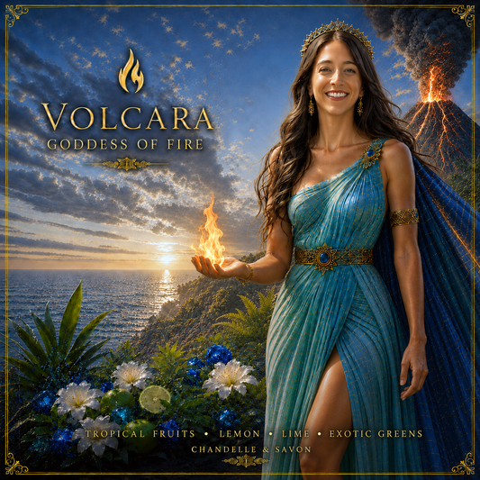 Volcara Goddess Of Fire Signature Wood Wick Candle By Chandelle & Savon
